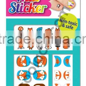Color Fox 3D Nail Sticker for Kid Self Adhesive Decal Nail Art Stickers thumbnail-1