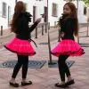 Girls Girl Childrens Kids Hot Neon UV Pink Black Dress Up Dance TuTu Mini Skirt thumbnail-1
