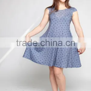 Mother and Daughter Clothes Dresses Dark Blue Woman Fashion Dress thumbnail-5