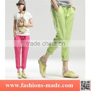 Woman Linen Slim Candy Pencil Pants thumbnail-1