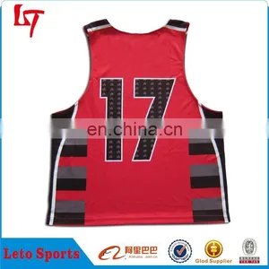 Knitted Mesh Lacrosse Jersey/new Style Promotional Lacrosse Uniform thumbnail-2