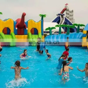 Portable Water Park Equipment , Cheap Inflatable Floating Water Park thumbnail-2
