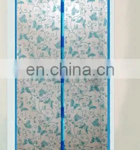 Plastic Button Design of Flocking Magnetic Door Screen For Home Decoration thumbnail-3