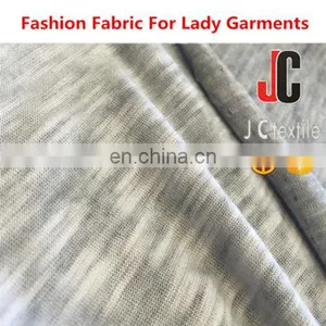 A2806 Shaoxing JC T/C Slub Vintage Fabric Polyester Cotton Knit Activewear Fabric thumbnail-1
