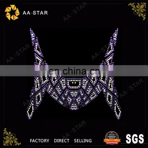 Purple Shawl Design Rhinestones to Decorate Clothing thumbnail-1