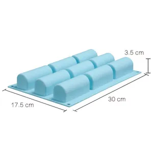 Free Sample Food Grade Heat Resistant Nontoxic Silicone Cake Mould Baking Mousse Pudding Mould Tool 9holes thumbnail-2