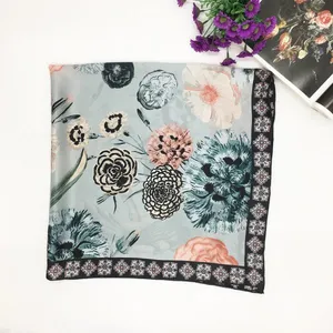 Custom Logo Design Digital Printing On Silk Scarf thumbnail-3
