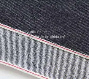 12.6oz Double Core Cotton Yarns Red Selvedge Stretch Denim Wiki Fabric For Sale W170110 thumbnail-1