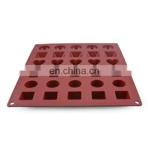 Food Grade Silicone Ice Cube Mold for Chocolate With 30 Holes and 6 Shapes for Baking thumbnail-5