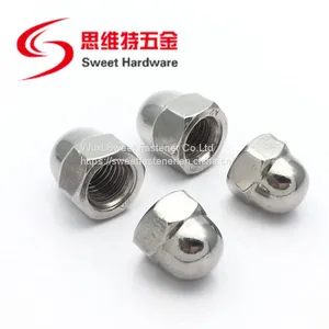 DIN1587 Stainless Steel A2 A4 Connecting Hex Domed Cap Nuts M3-M20 thumbnail-2
