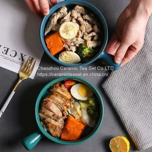 Ceramic Creative Handle Baked Breakfast Tray thumbnail-3
