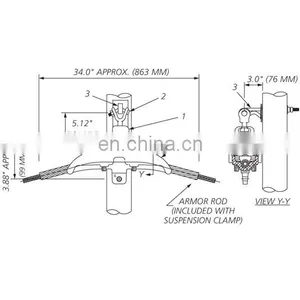 OPGW Single / Double Suspension Wood Pole / H-Frame Configuration Assemblies thumbnail-1