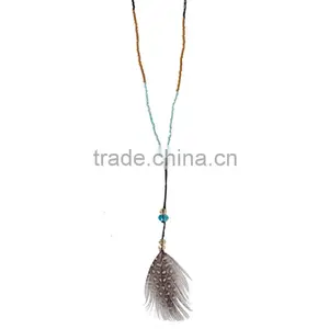 2016 Hot Wholesale Beaded Tassel Necklace, Small Beads Necklace thumbnail-2