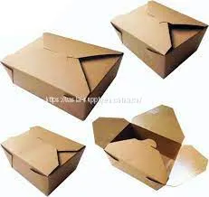 Disposable Printing Food Grade Take Away Brown Paper Food Boxes Kraft thumbnail-1