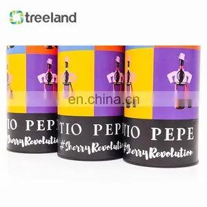 Custom Cylinder Wine Bottle Paper Tube Boxes Wine Paper Tube Boxes thumbnail-2
