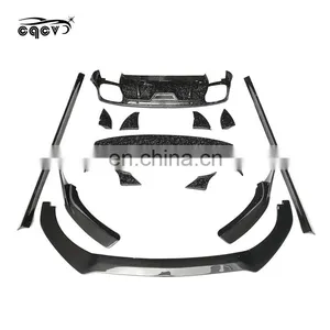 Dry Carbon Fiber Front Lip Diffuser Side Skirt Rear Spoiler for Porsche Panamera 971 Forged Carbon Fiber thumbnail-1