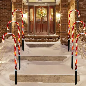 UL Listed 8 Modes Flash End-to-End Plug in Waterproof Candy Cane Fairy Stick Lights for Patio 20inch thumbnail-5