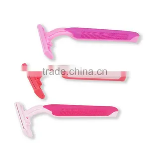 D227L Rubber Handle Twin Blade Shaving Disposable Razor thumbnail-1