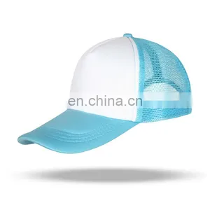 Promational Foam Blank Truck Cap Custom 6 Panel Trucker Mesh Embroidery Patch Trucker Hat Cap thumbnail-3