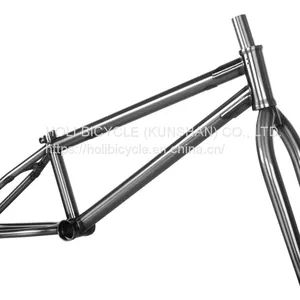 Cromoly Bmx Frame and Fork CR-MO 4130 Bike Frame BMX Bicycle Frame Steel Bmx Frame thumbnail-1