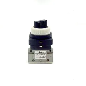 2 Position 3 Way hand Manual Valve Rotary Selector Knob Pneumatic Air Mechanical Valve thumbnail-3