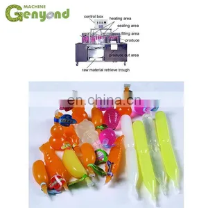 5000-6000 P/h PE Soft Plastic Tubes Ice Lolly or Ice Pop or Popsicle Yogurt Filling and Sealing Packing Packaging Machine thumbnail-2