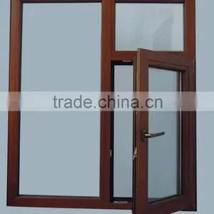 AS2047 Standard Windows With Wooden Color and Double Glazed Windows for Air Tightness Aluminum Windows thumbnail-3