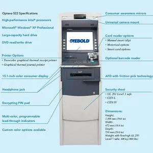 Diebold China Manufacturers Opteva 522 Bank ATM Cash Machine Cash Dispenser Machine Lobby thumbnail-2