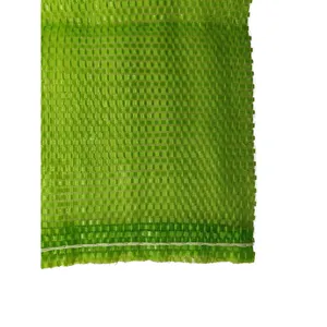 Light Green PP Woven Leno Mesh Bag With Drawstring for Vegetable and Fruits Packing thumbnail-3