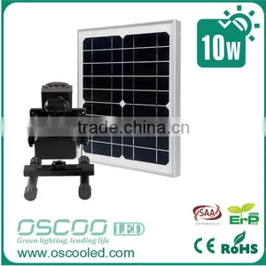 10W 20W 30w Portable Motion Sensor Rechargeable Lithium Battery 10W IP65 Outdoor Solar Flood Light thumbnail-4