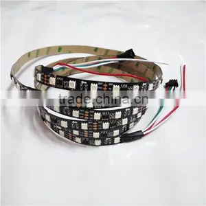 5M 300leds Magic Color WS2811 5050 SMD RGB LED Strip Black PCB 60 LEDs/M DC12V thumbnail-1