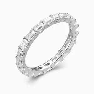 Shining Star Jewelry Baguette Tennis Ring Fine Silver Jewelry Sets For Women thumbnail-5