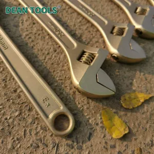 Funkenfreier einstellbarer Schraubenschlüssel von DEAN TOOLS aus Berylliumbronze, 10-Zoll, Materialzertifikat, Fabrikprüfbericht, Qualitätssicherung thumbnail-1