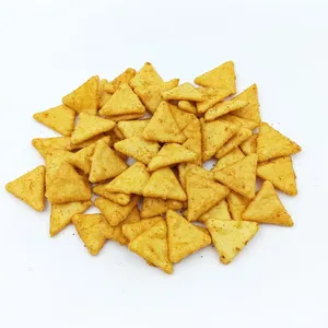 Baked BBQ Triangle Corn Senbei Puffs, Gluten Free Crispy Corn Grain Snacks Bulk OEM With HALAL, BRC, KOSHER Certifications thumbnail-2