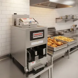 Automatic 8 Head Electric Pressure Fryer Machine for Restaurant Heavy Duty Stainless Steel Fried Chicken Maker QD-55HE thumbnail-5