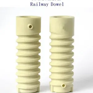 Nylonhülse für Betonschwellen zur Befestigung von Eisenbahnschienen, M24-Gewinde, glatte Innenoberfläche thumbnail-5