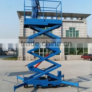 Four Wheels Mobile /battery Powered /outdoor Scissor Lift Platform thumbnail-1