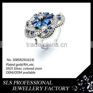2015 Fashion China Wholesale 925 Royal Blue Silver Pakistani Bridal Jewelry Sets thumbnail-5