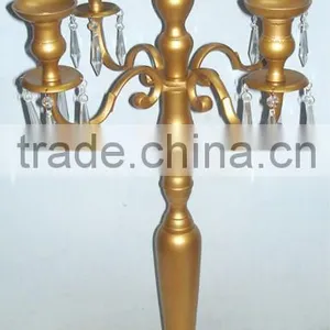 5 Arm Beads Candelabra Table Centerpiece for Hdome an Wedding Decoration/ Aluminium Floor Standing Candelabra thumbnail-1
