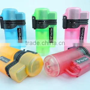 Translucent Refillable Gas Jet Lighter Torch Lighter Blue Flame thumbnail-2