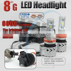 Wholesale Led Headlight Auto H1 H3 H4 H7 H11 H13 9004 9005 9006 Xhp50 Led Headlight H13 thumbnail-6