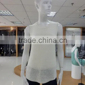 2016 Summer New Stylish Ladies Sweater With the Slit at Sideseam and Hole at Back Panel thumbnail-4
