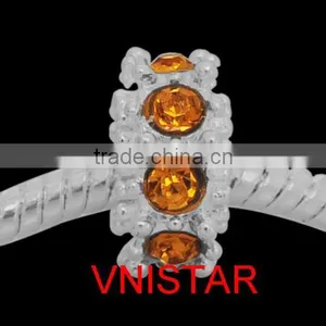 Vnistar Silver Plated Beads With 8 Pieces Stone Beads in Different Colors Size in 6*11mm PBD850 for Bracelet thumbnail-6