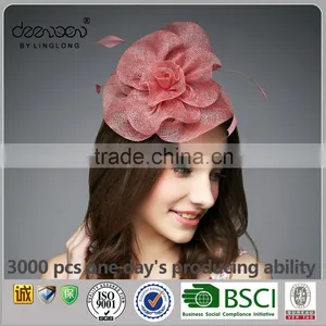 Wholesale Sinamay Hair Accessory Fascinator Floral Hat Plain for Ladies thumbnail-3