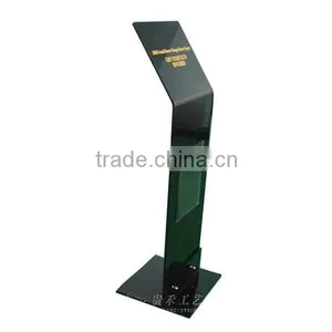 2015 New Black Color Magazine Display Stand, High Acrylic Brochure Holder, Acrylic Sign Stand thumbnail-3