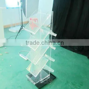 China Manufacturer Brochure Holder Floor Stand, Magazine Display Shelf thumbnail-2