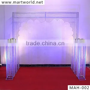 Big Wedding Hall Decorations Crystal Wedding Decoration Crystal Backdrop (MAH-002) thumbnail-1