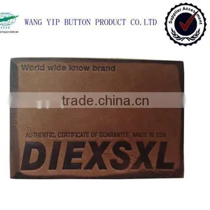 2014 Hot Sale Color Embossed Jeans Real Leather Patches thumbnail-1