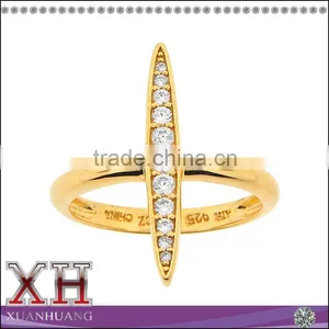 Wholesale Beautiful Sterling Silver Cubic Zirconia Elongated Ring thumbnail-1