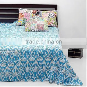 Ikat Kantha Quilt Designer Ikat Bedding Bedspread thumbnail-1